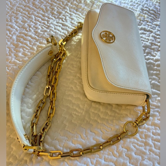 Tory Burch MINI Robinson Removable Crossbody Gold Chain or CLUTCH Bag - Picture 12 of 13